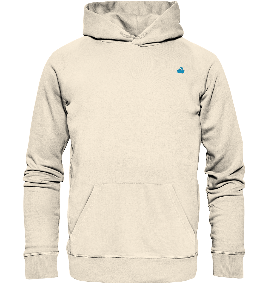 Premium Hoodie mit Feuchttücherbox-Stick – Organic Lustig